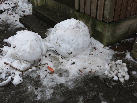 10 jan 16 snögubbebyggande